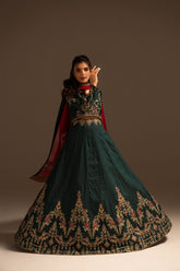 3 Piece Cotton Silk Embroidered Suit (FW0003)